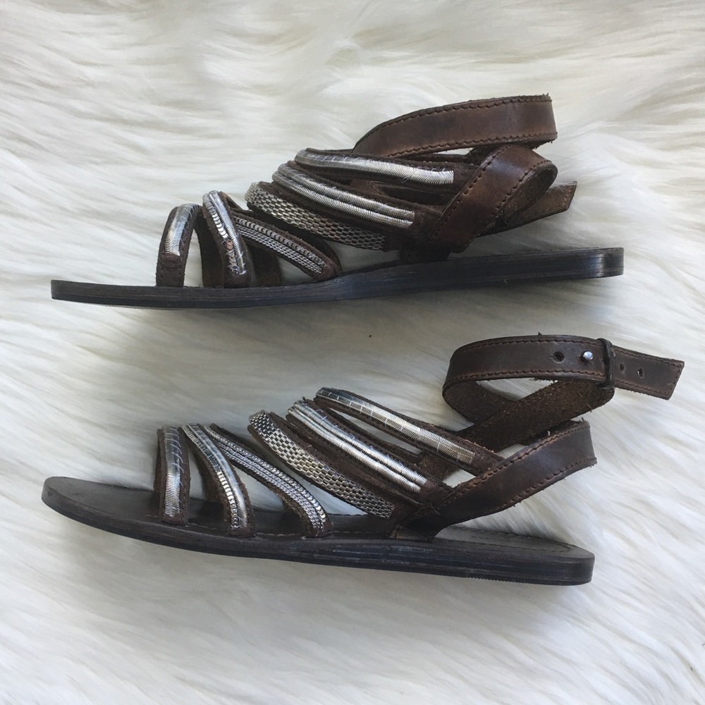 ⭐️HP⭐️ All Saints brown leather gladiator sandals